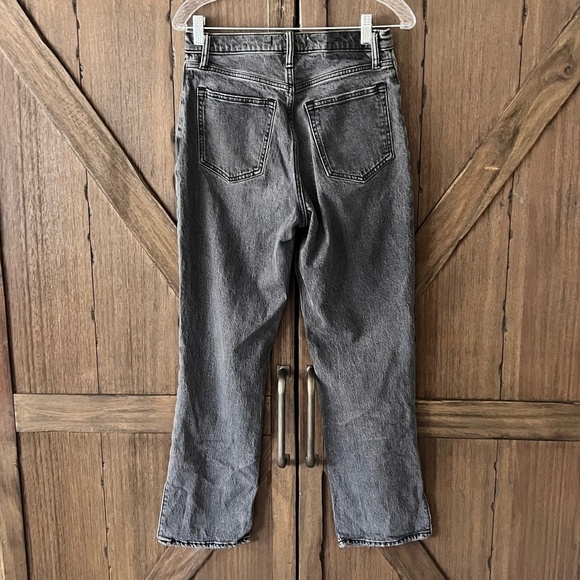 Abercrombie & Fitch Curve Love 90's Straight Ultra High Rise Split Hem Size 28 - Picture 5 of 11